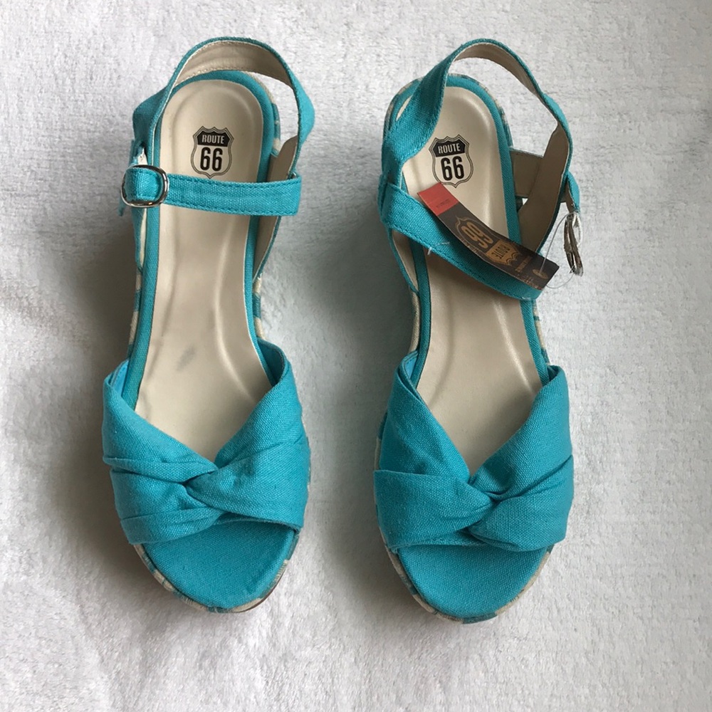 Route 66 Women's Turquoise Pumps Wedges Heels (7)